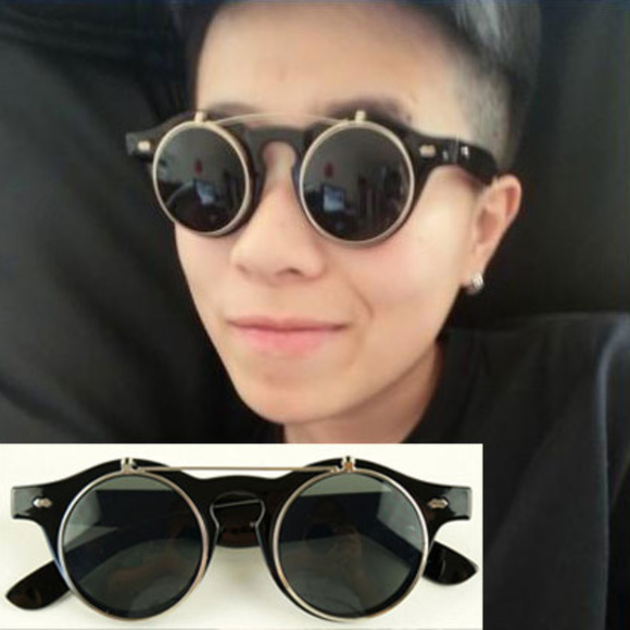 retro flip up sunglasses